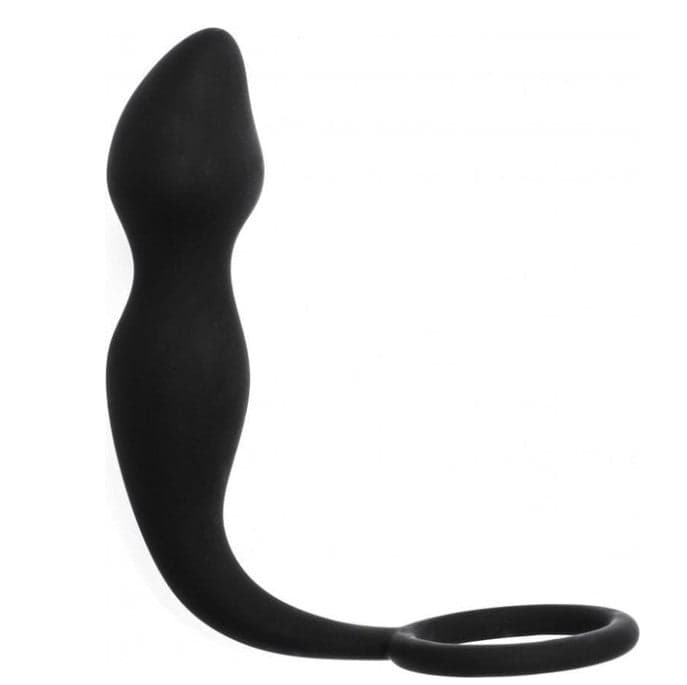 Plug anale con cock ring morbido silicone nero 10 x 3 cm circa Spice it UP lola in prodotto Erosdom - Palmi, commercioVirtuoso.it