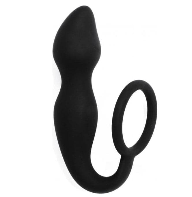 Plug anale con cock ring morbido silicone nero 10 x 3 cm circa Spice it UP lola in prodotto Erosdom - Palmi, commercioVirtuoso.it