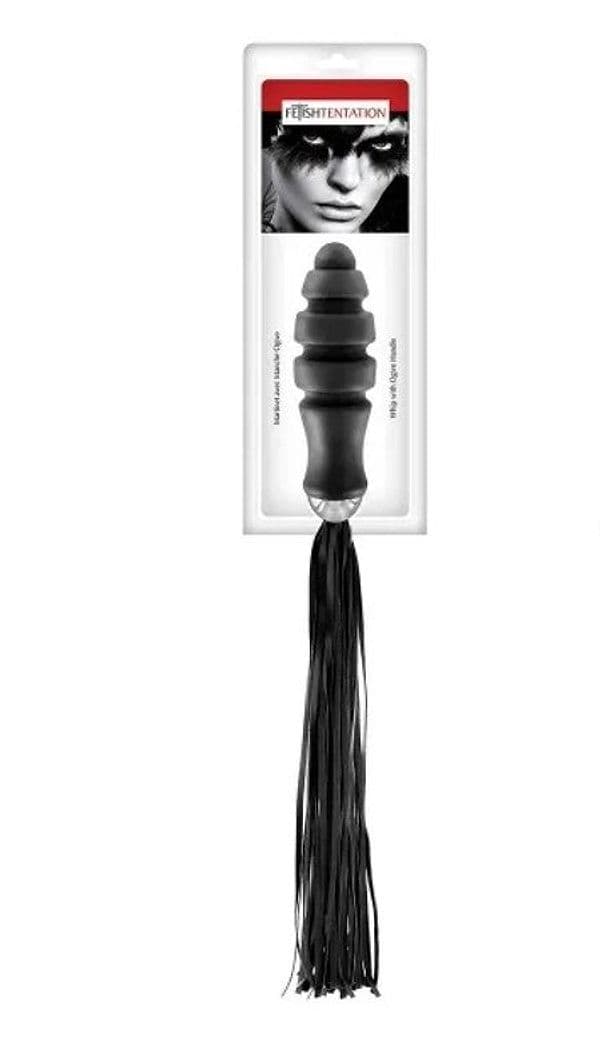 Frustino sexy con ogiva XXL anale progressiva flogger nero Fetish bondage nero