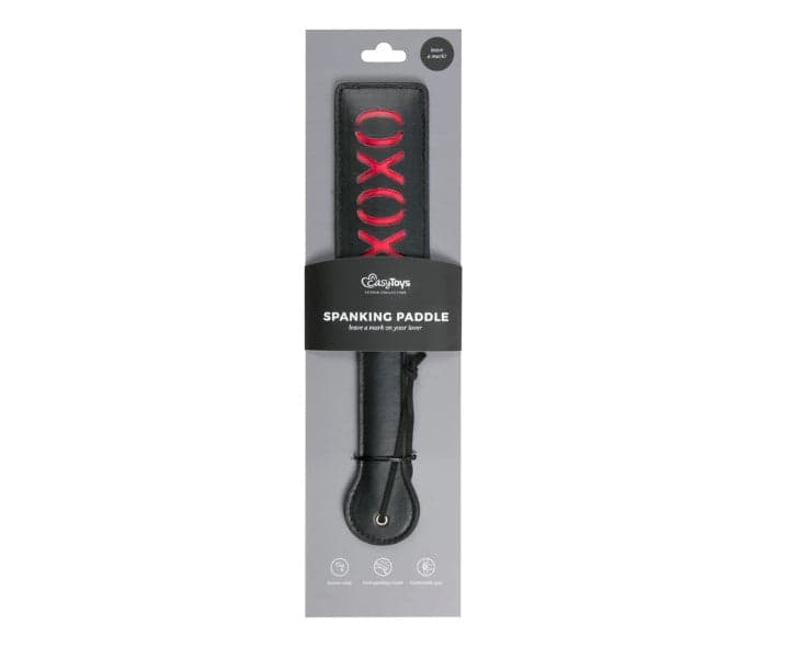 Sculacciatore 32 cm Premium paddle nero Bondage BDSM Fetish Fetish pelle in prodotto Erosdom - Palmi, commercioVirtuoso.it