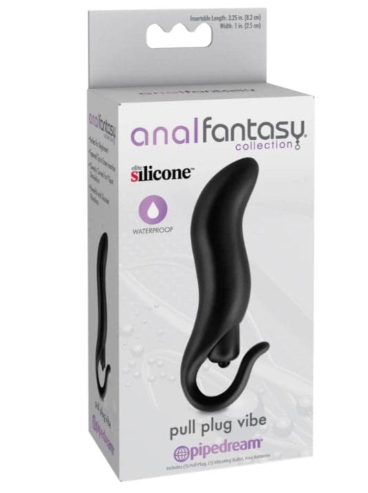 Plug Anale Vibrante Silicone Nero Waterproof Pipedream Pull Plug Vibe Compatto in prodotto Erosdom - Palmi, commercioVirtuoso.it