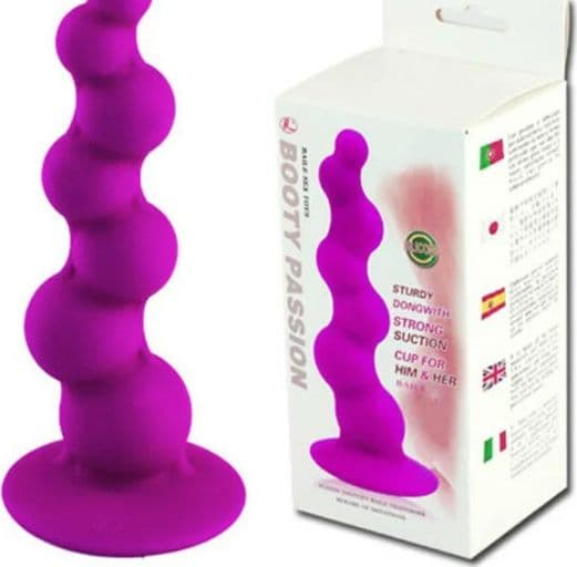 Plug anale sfere a spirale con ventosa morbido viola silicone morbido 15,5 cm in prodotto Erosdom - Palmi, commercioVirtuoso.it