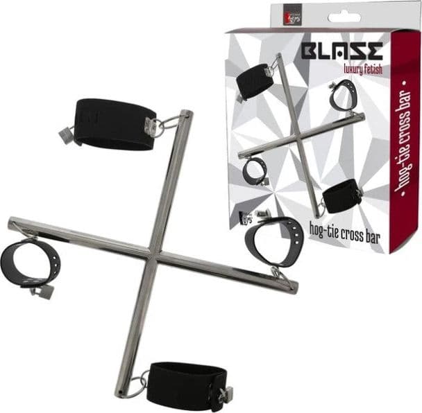 Barra a croce bondage Blaze manette e cavigliere Luxury metallo circa 43 cm BDSM in prodotto Erosdom - Palmi, commercioVirtuoso.it