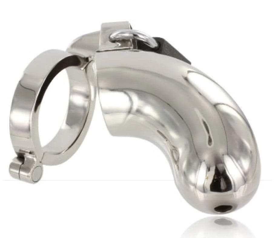 Gabbia pene cintura castità in acciaio pesante Cock Ring Retain Brig BDSM in prodotto Erosdom - Palmi, commercioVirtuoso.it