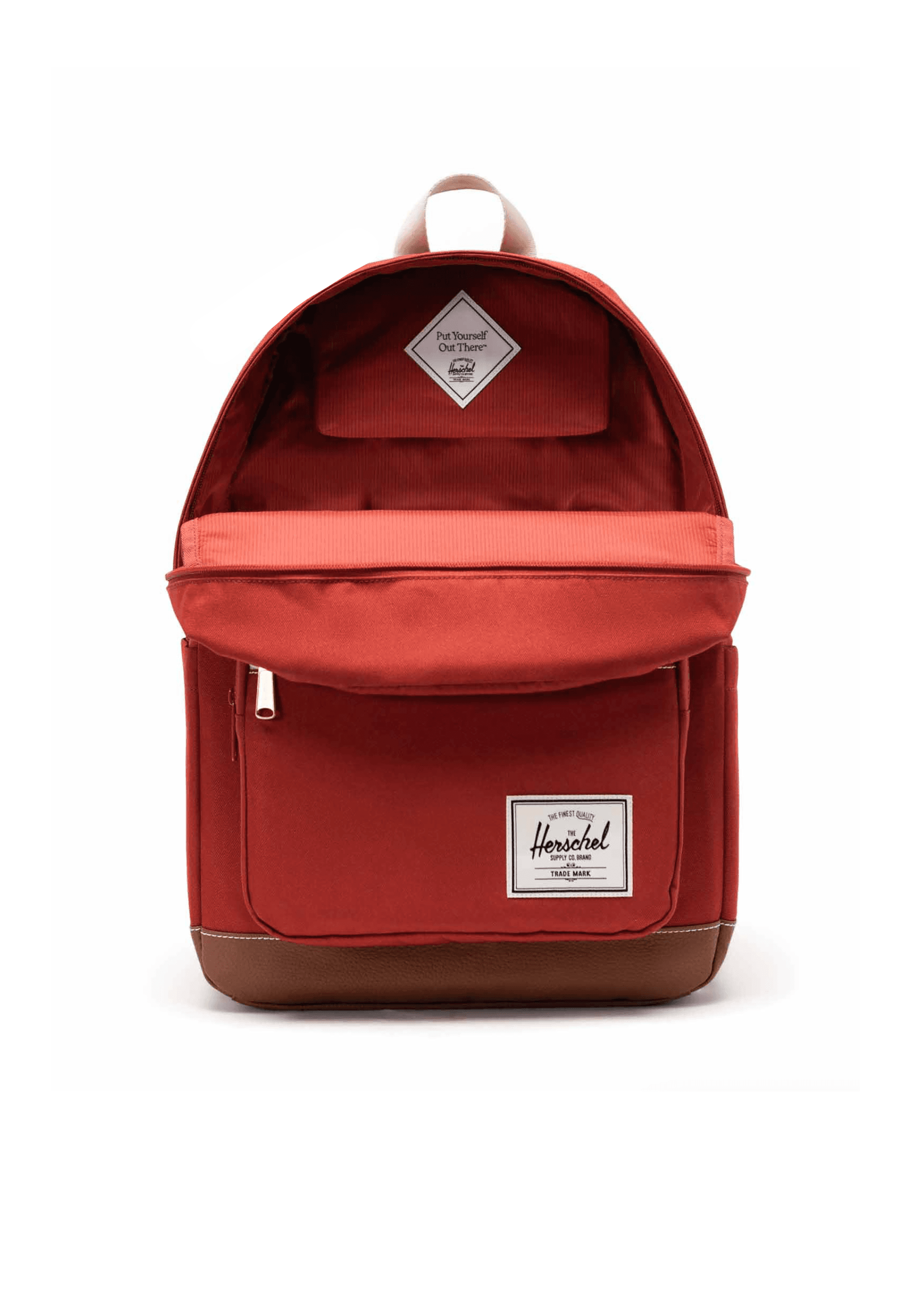HERSCHEL Zaino Unisex Pop Quiz Backpack Red Ochre/tan/white Stitch da uomo in Zaini Casual Drestige - Casamassima, commercioVirtuoso.it