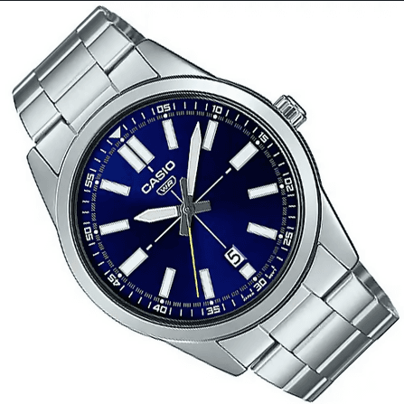 Orologio Casio per uomo, MTP-VD02D-2E, movimento al quarzo, quadrante blu, impermeabile con segna data in Orologi da polso Loweconomy - Marineo, commercioVirtuoso.it