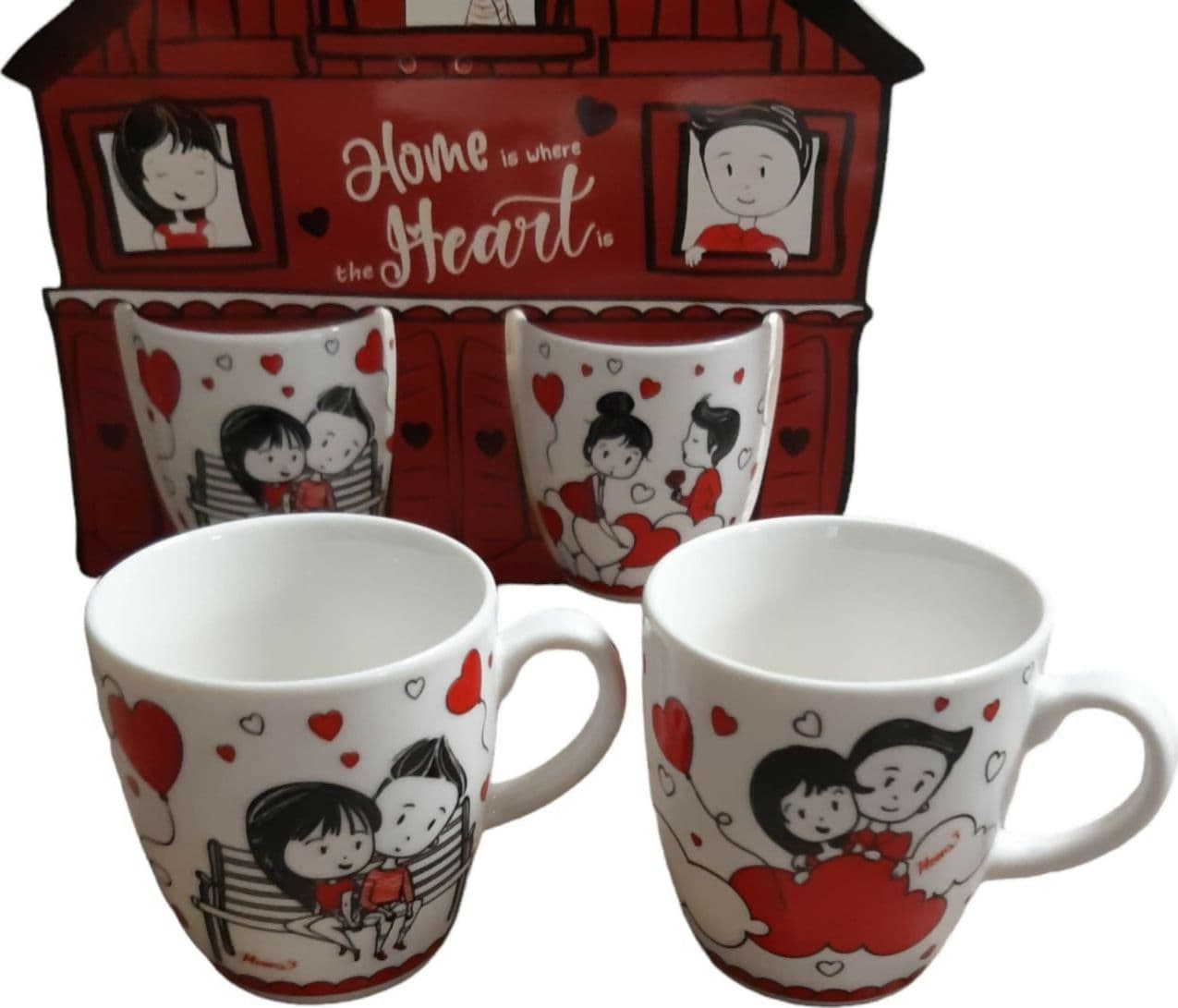 Coppia di tazzine in porcellana "innamorati per sempre" in confezione regalo in Tazzine da caffè Sogno Shop - Assisi, commercioVirtuoso.it