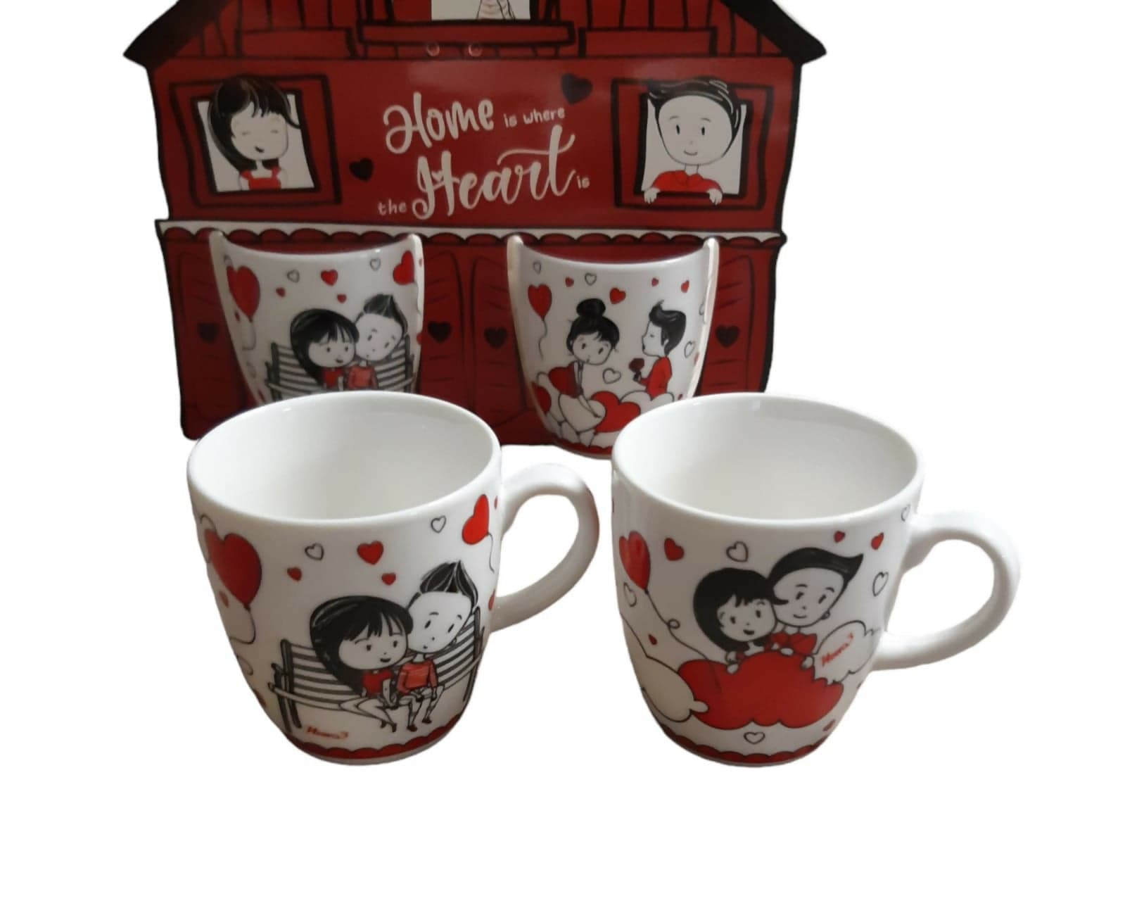 Coppia di tazzine in porcellana "innamorati per sempre" in confezione regalo in Tazzine da caffè Sogno Shop - Assisi, commercioVirtuoso.it