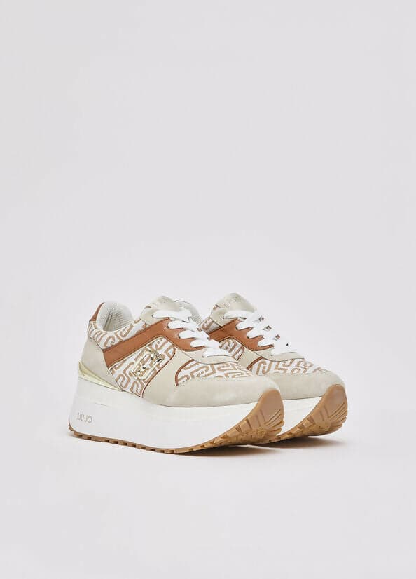 Liujo Donna Sneakers super platform in monogram jacquard in Sneaker casual Cantali Calzature - Randazzo, commercioVirtuoso.it