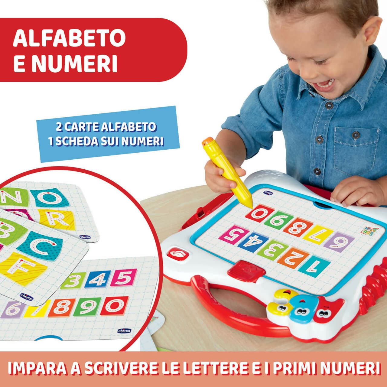 CHICCO Lavagna Leggi & Scrivi - Lavagna Cancellabile Bambini con Schermo LCD e Set di Carte, Esercizi di Pre-Scrittura e Disegno Libero, Ispirato al Metodo Montessori, Percorso educativo pregrafismo - Giochi Educativi in Giochi musicali Sanitaria Gioia del Bimbo - Villa San Giovanni, commercioVirtuoso.it