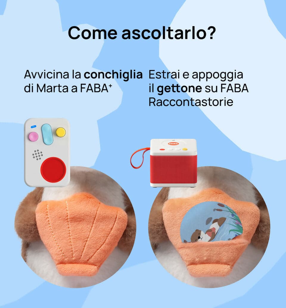 FABA Coccole e abbracci con Marta - storie e fiabe sonore - gioco sonoro educativo - RACCONTASTORIE NON INCLUSO in Animali di peluche Sanitaria Gioia del Bimbo - Villa San Giovanni, commercioVirtuoso.it