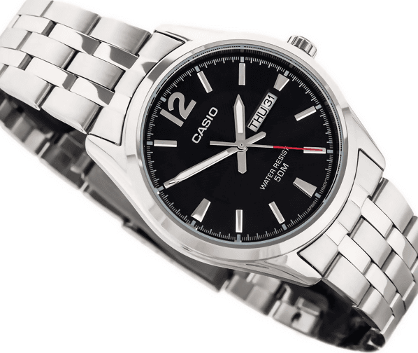 Orologio Casio per uomo, MTP-1335D-1A, movimento al quarzo quadrante nero con datario e giorno della settimana in Orologi da polso Loweconomy - Marineo, commercioVirtuoso.it