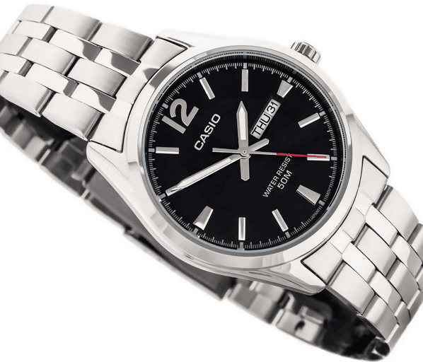 Orologio Casio per uomo, MTP-1335D-1A, movimento al quarzo quadrante nero con datario e giorno della settimana in Orologi da polso Loweconomy - Marineo, commercioVirtuoso.it