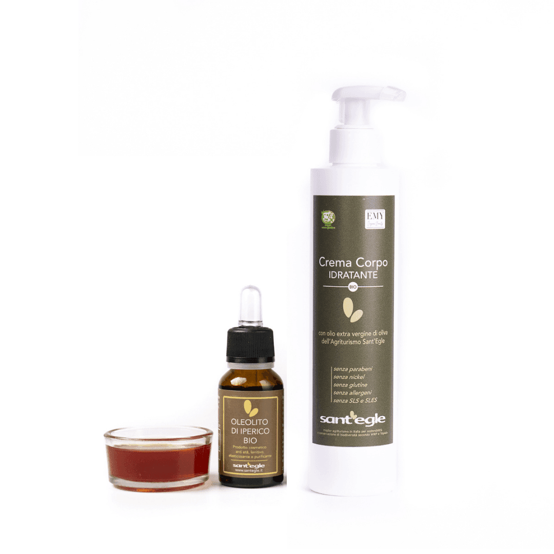 Kit Rossa come un Peperone, con olio di iperico e crema corpo bio