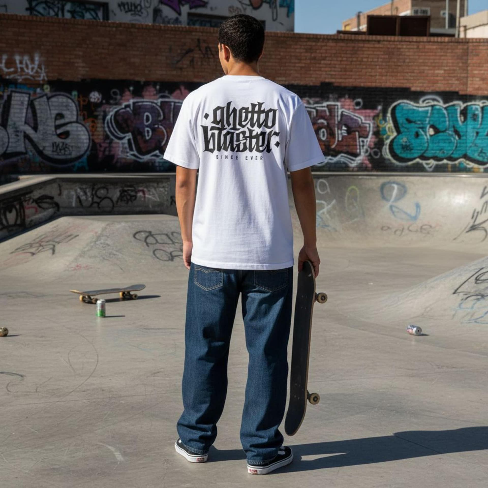 T-shirt Ghettoblaster Corporate white in T-shirt Glad Store - Genova, commercioVirtuoso.it