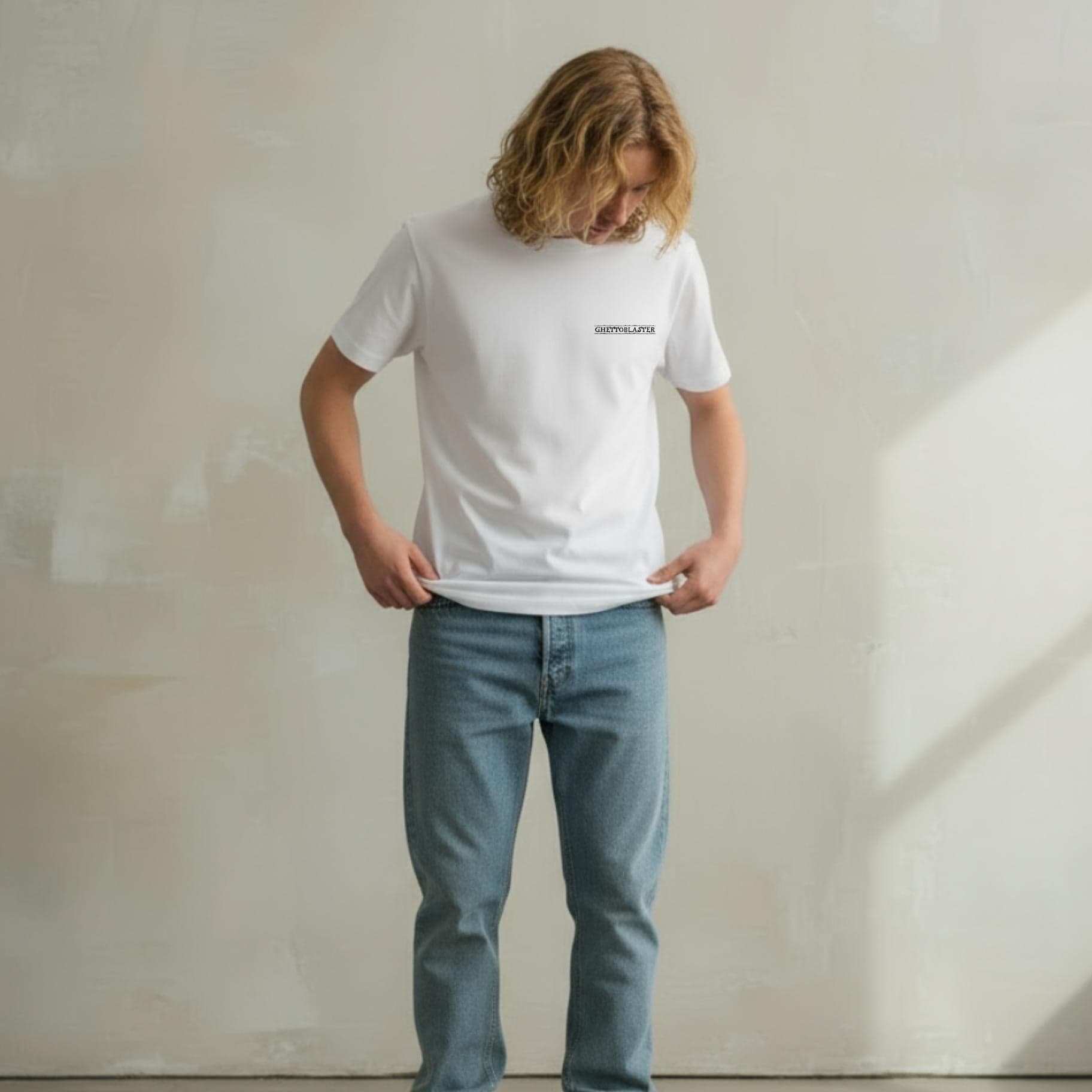 T-shirt Ghettoblaster Paradise white in T-shirt Glad Store - Genova, commercioVirtuoso.it