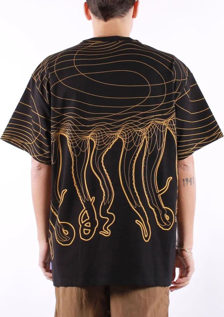 T-shirt Octopus black yellow Evangelion Eva 00