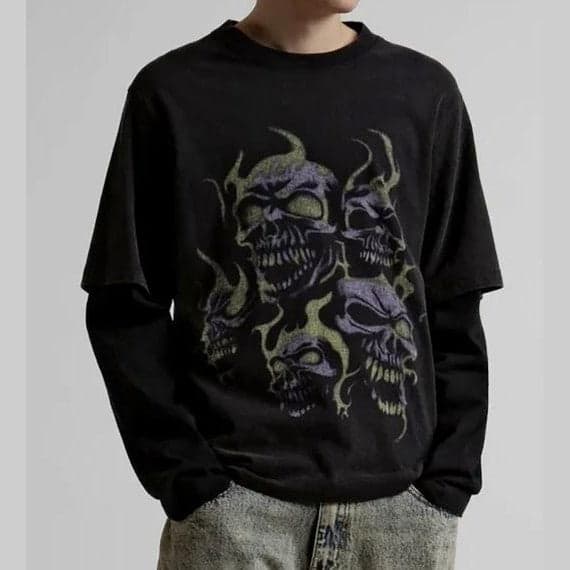 T-shirt Salty Wasted Paris Skull Age Black in T-shirt Glad Store - Genova, commercioVirtuoso.it