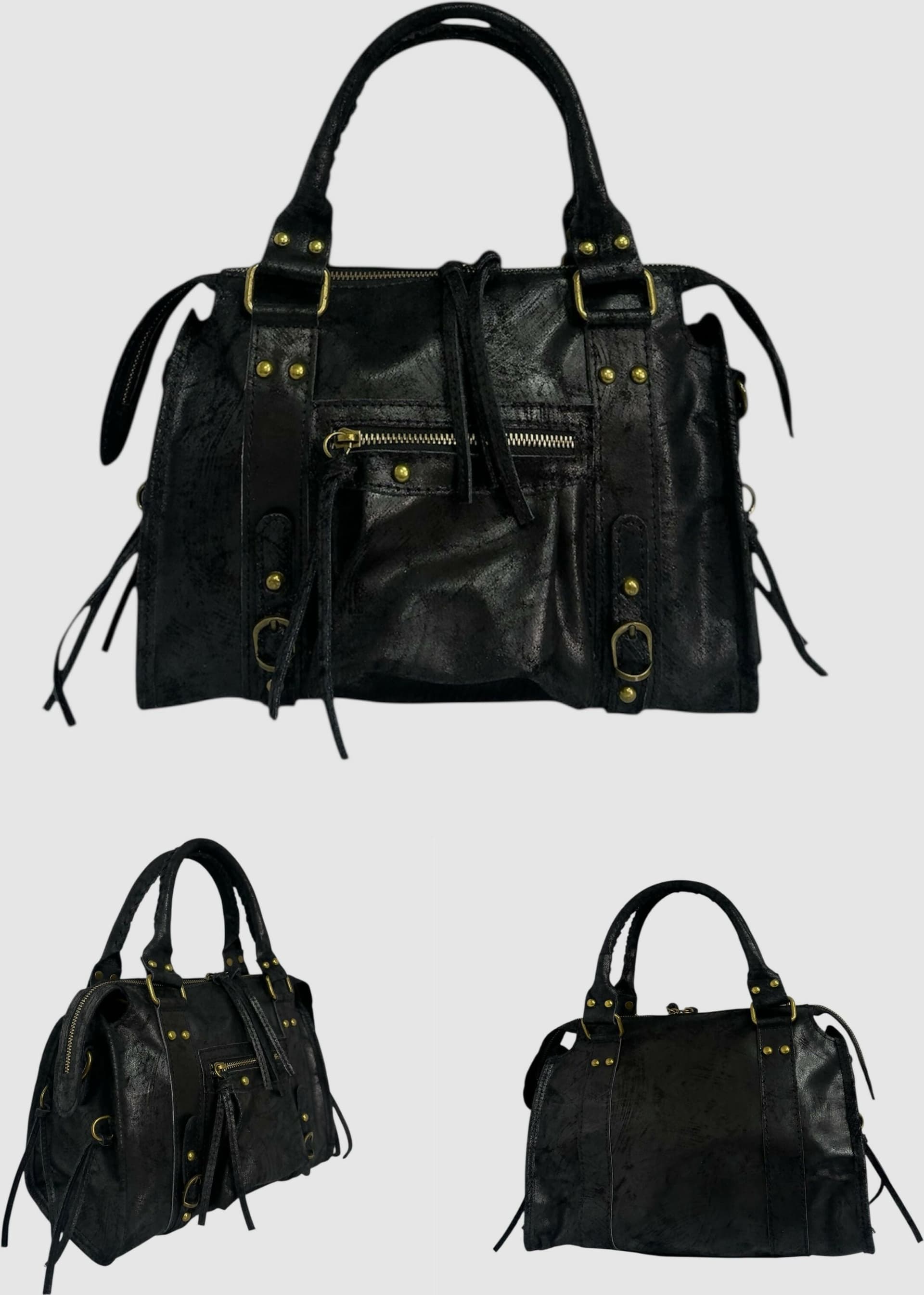 DOPPIASE City Bag media in vera pelle vintage Made in Italy 30x23x14cm in Borse a mano Nanabags - Sesto Fiorentino, commercioVirtuoso.it