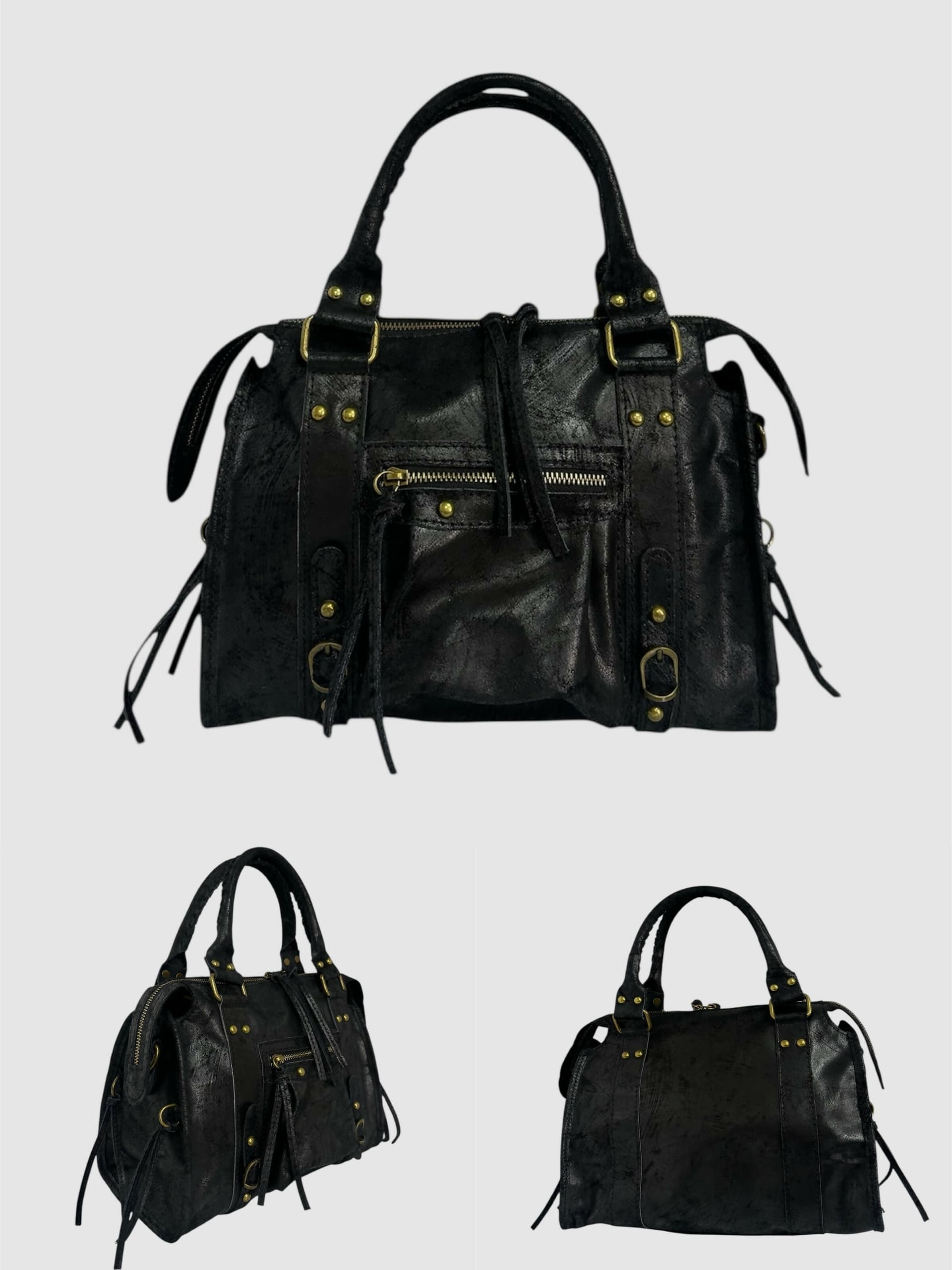 DOPPIASE City Bag media in vera pelle vintage Made in Italy 30x23x14cm in Borse a mano Nanabags - Sesto Fiorentino, commercioVirtuoso.it