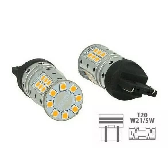 LAMPADE LED FRECCIA ARANCIONE T20 7443 W21/5W PER MACCHINE GIAPPONESI E AMERICANE