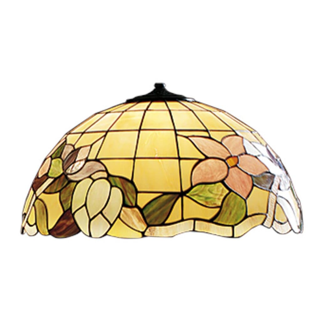 Paralume Tiffany In Vetro Decorato Multicolor D. 50 Cm in Paralumi LuceArt - Montecorvino Pugliano, commercioVirtuoso.it