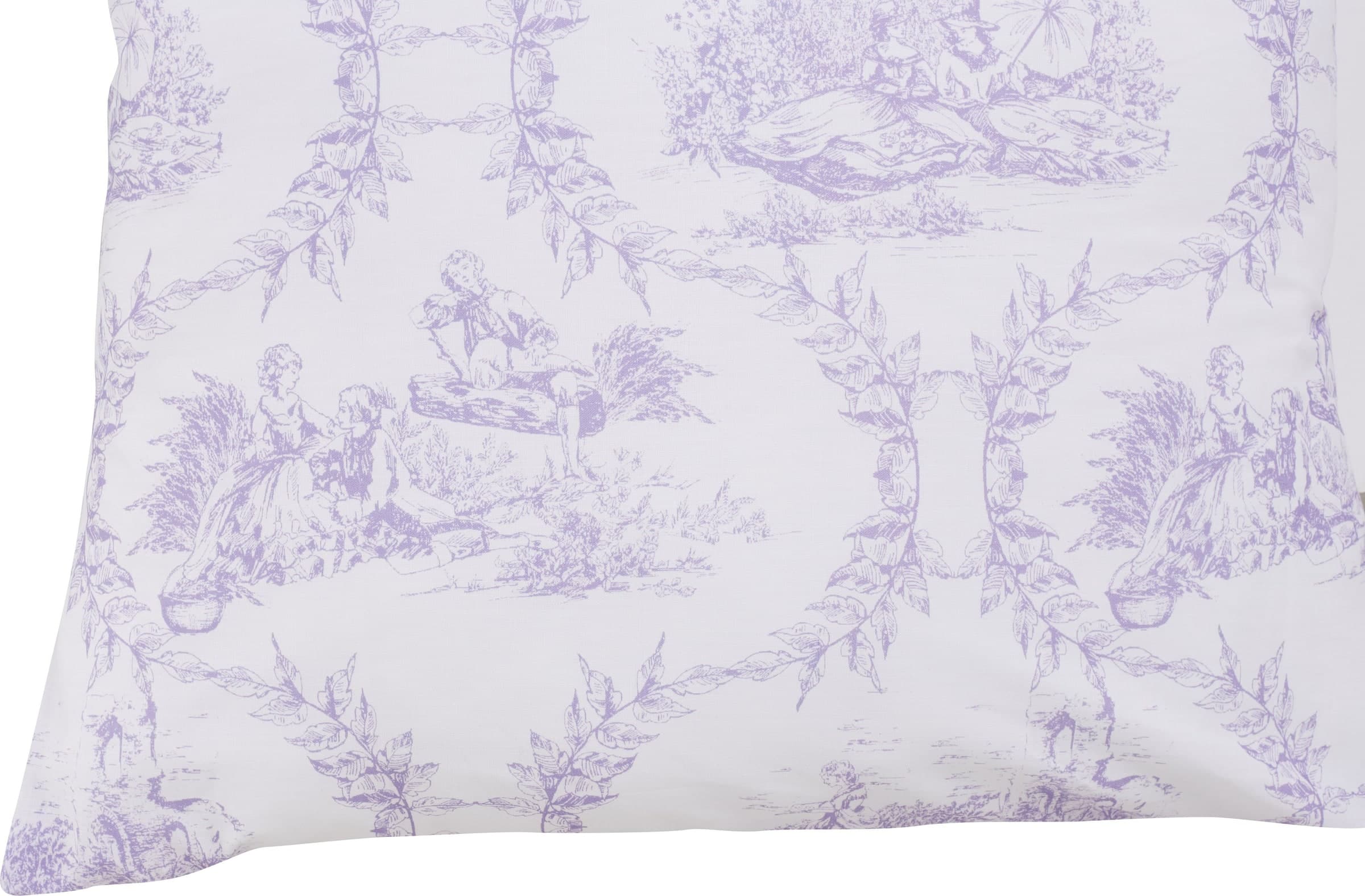 Set 2 federe coppia di federe stampa digitale 100% cotone Made in Italy Toile De Jouy Violetta in Federe Vanita di raso - Sesto San Giovanni, commercioVirtuoso.it