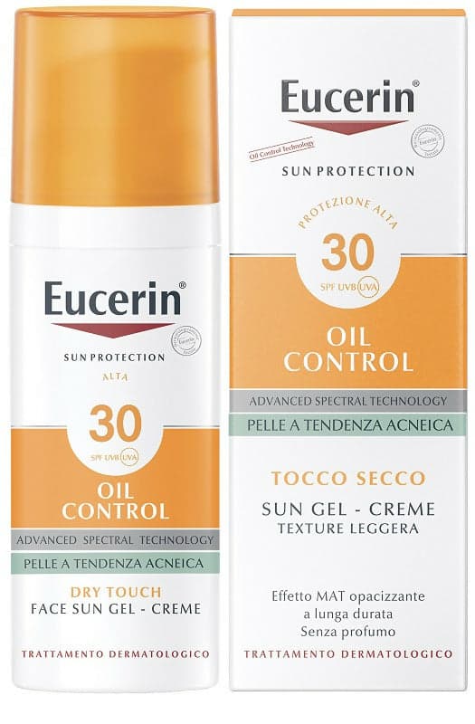 Eucerin SPF 30 OIL CONTROL - per pelle a tendenza acneica- tocco secco -effetto MAT a lunga durta e senza profumo - 50ml