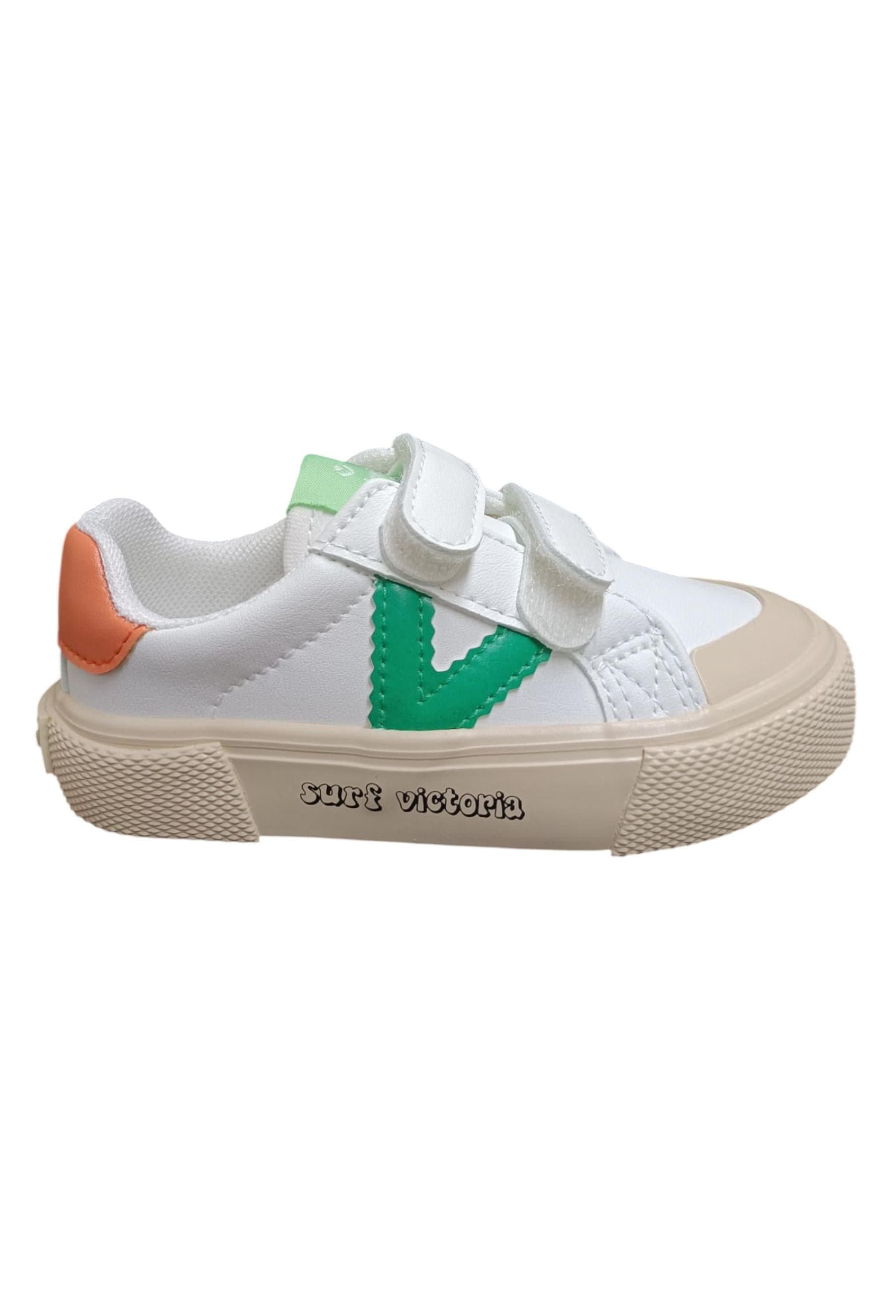 Scarpe sneakers Bambini e ragazzi Victoria tribu  bianco-verde-arancione velcro - 6