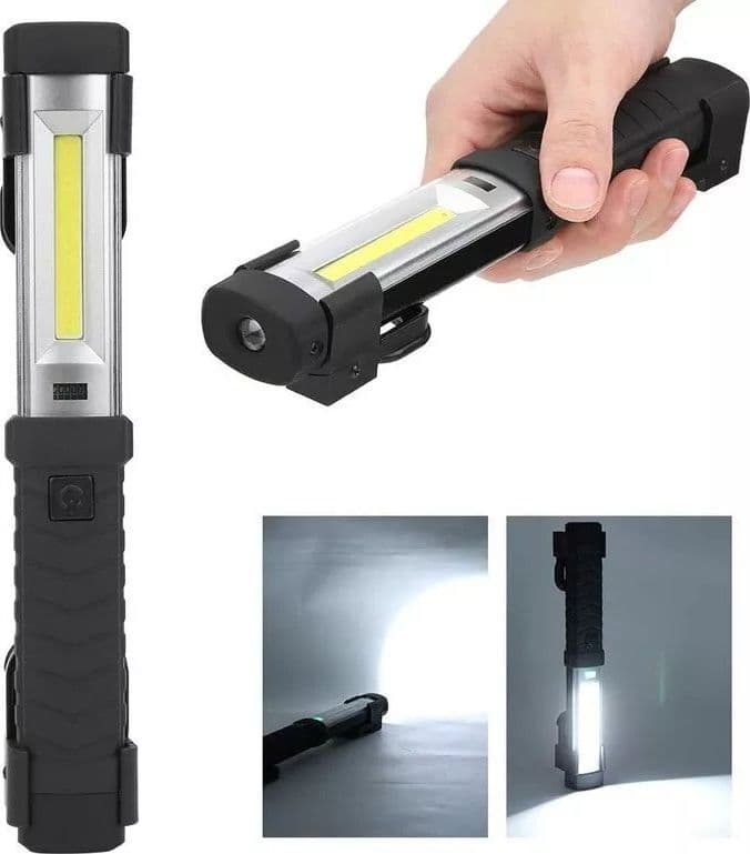 TORCIA MULTIFUNZIONE BOX CAMPEGGIO SPORT LAMPADA LED COB RICARICABILE XPE PORTATILE CALAMITATA OFFICINA LAVORO IMPERMEABILE ALTA POTENZA in Lampade di ispezione Solgeny - Besate, commercioVirtuoso.it