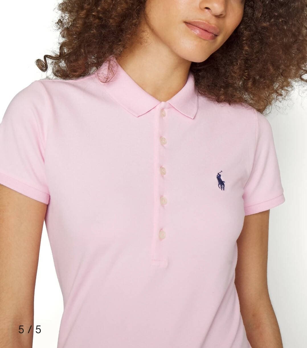 Ralph Lauren Polo Donna Mezze Maniche Slim- Fit Polo Scollo A V Piquet Pony Ricamato Maniche Corte Colletto Cinque Bottoni in Polo Euforia - Bronte, commercioVirtuoso.it