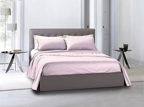 Completo letto lenzuola federe bifaccia double face stampa digitale in cotone made in italy STRIPE MINI ROSA/BIANCO (copia) in Set di lenzuola e federe Vanita di raso - Sesto San Giovanni, commercioVirtuoso.it