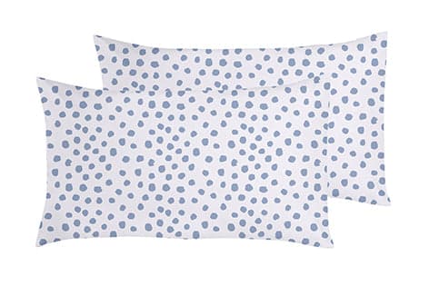 Completo letto lenzuola federe bifaccia double face stampa digitale in cotone made in italy DOT MINI CELESTE/BIANCO in Set di lenzuola e federe Vanita di raso - Sesto San Giovanni, commercioVirtuoso.it