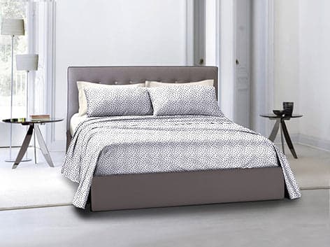 Completo letto lenzuola federe bifaccia double face stampa digitale in cotone made in italy DOT MINI GRIGIO/BIANCO in Set di lenzuola e federe Vanita di raso - Sesto San Giovanni, commercioVirtuoso.it