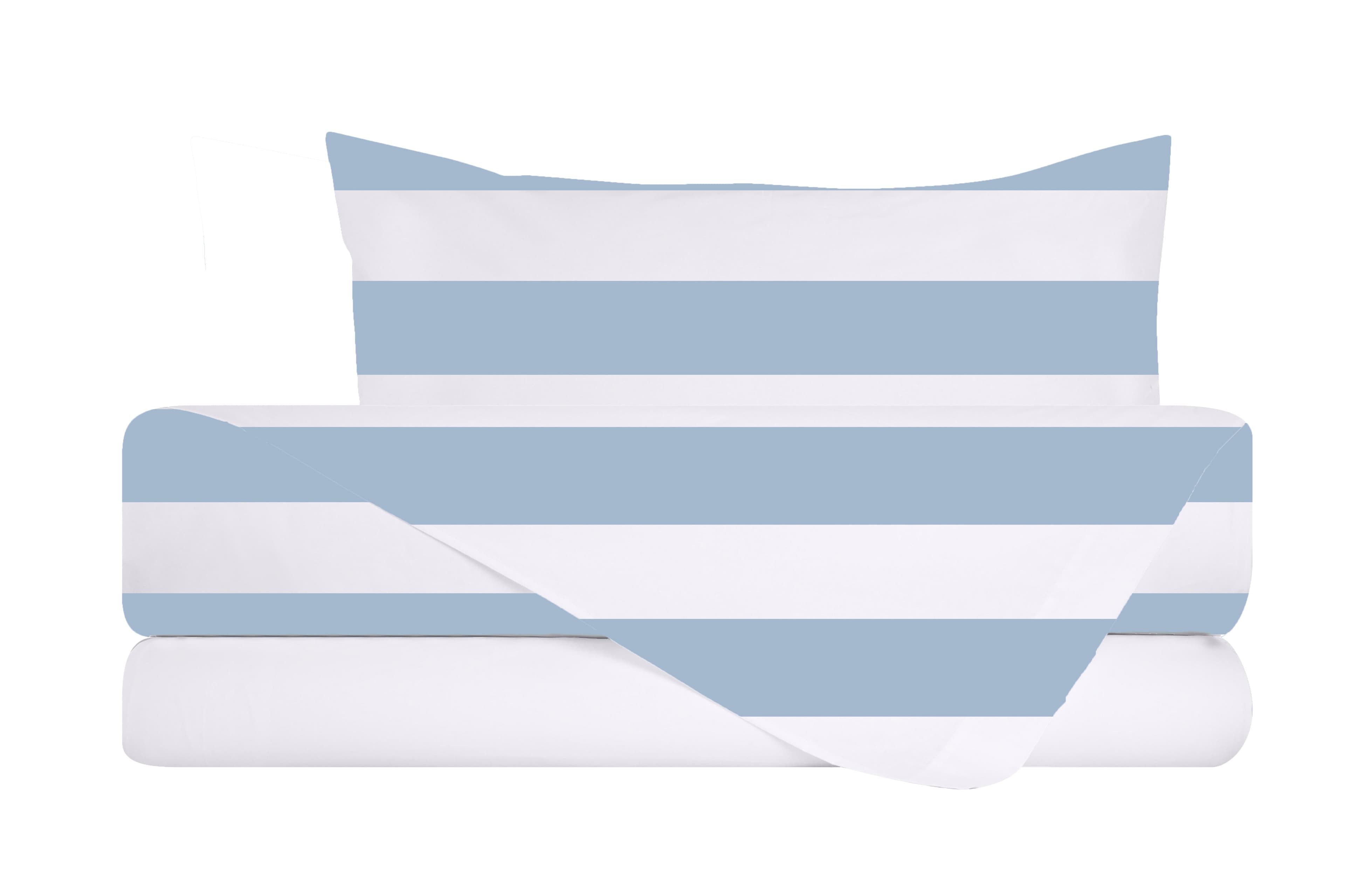 Completo letto lenzuola federe bifaccia double face stampa digitale in cotone made in italy RIGA MAXII CELESTEBIANCO in Set di lenzuola e federe Vanita di raso - Sesto San Giovanni, commercioVirtuoso.it