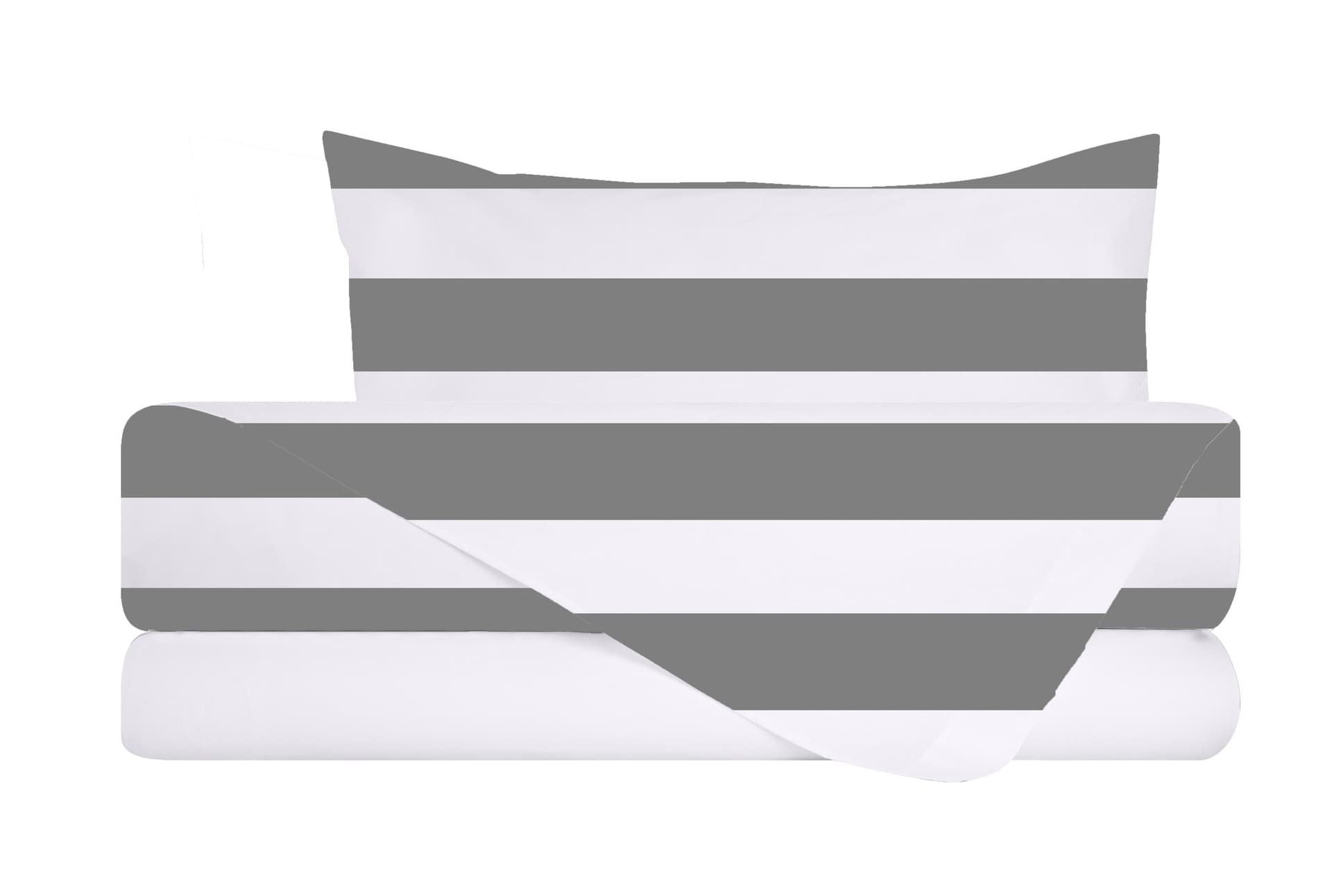 Completo letto lenzuola federe bifaccia double face stampa digitale in cotone made in italy RIGA MAXI GRIGIO in Set di lenzuola e federe Vanita di raso - Sesto San Giovanni, commercioVirtuoso.it