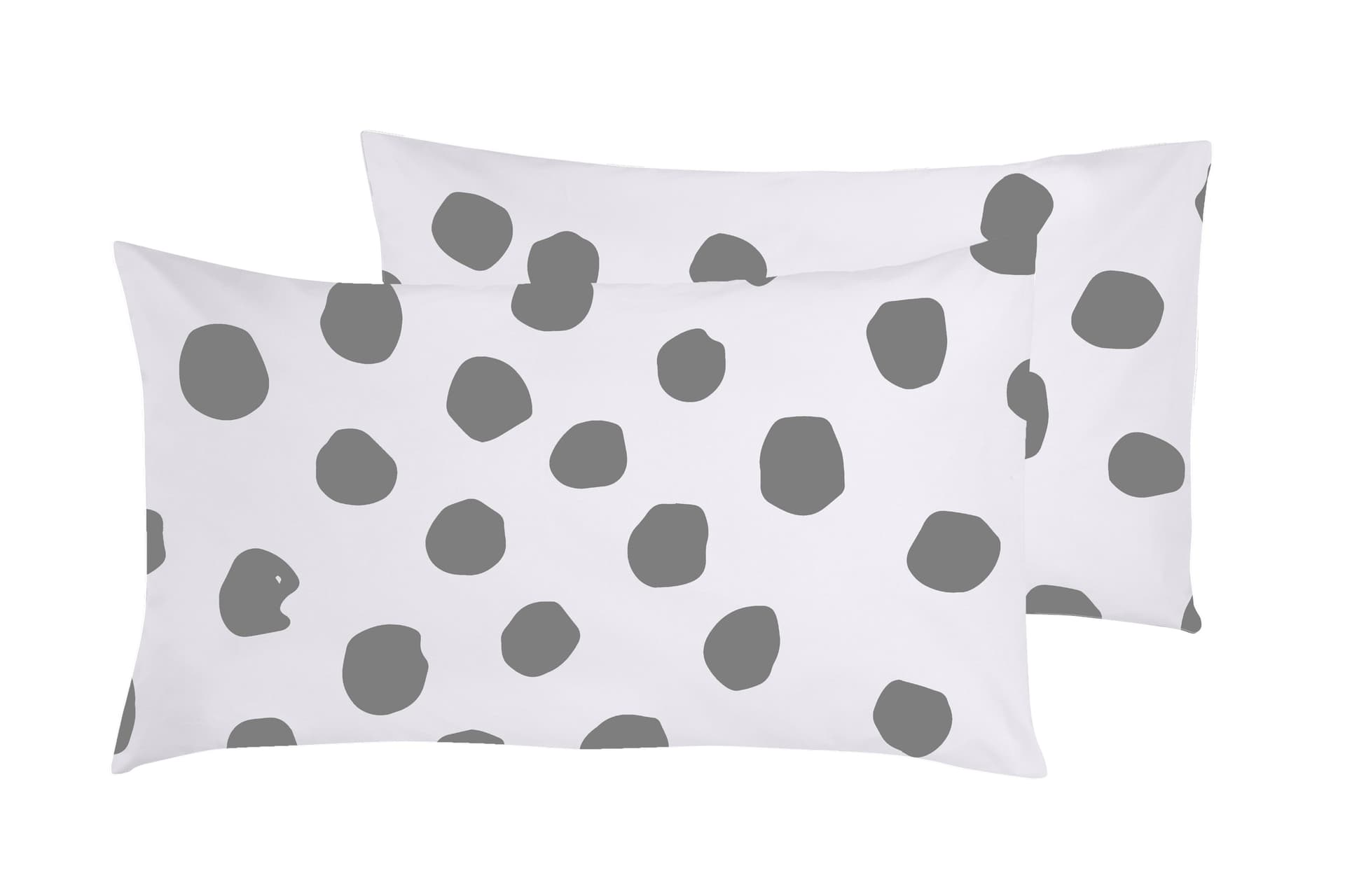 Set copripiumino federe parure copripiumino stampa digitale 100% cotone Made in Italy DOT MAXI GRIGIO in Set copripiumini e federe Vanita di raso - Sesto San Giovanni, commercioVirtuoso.it