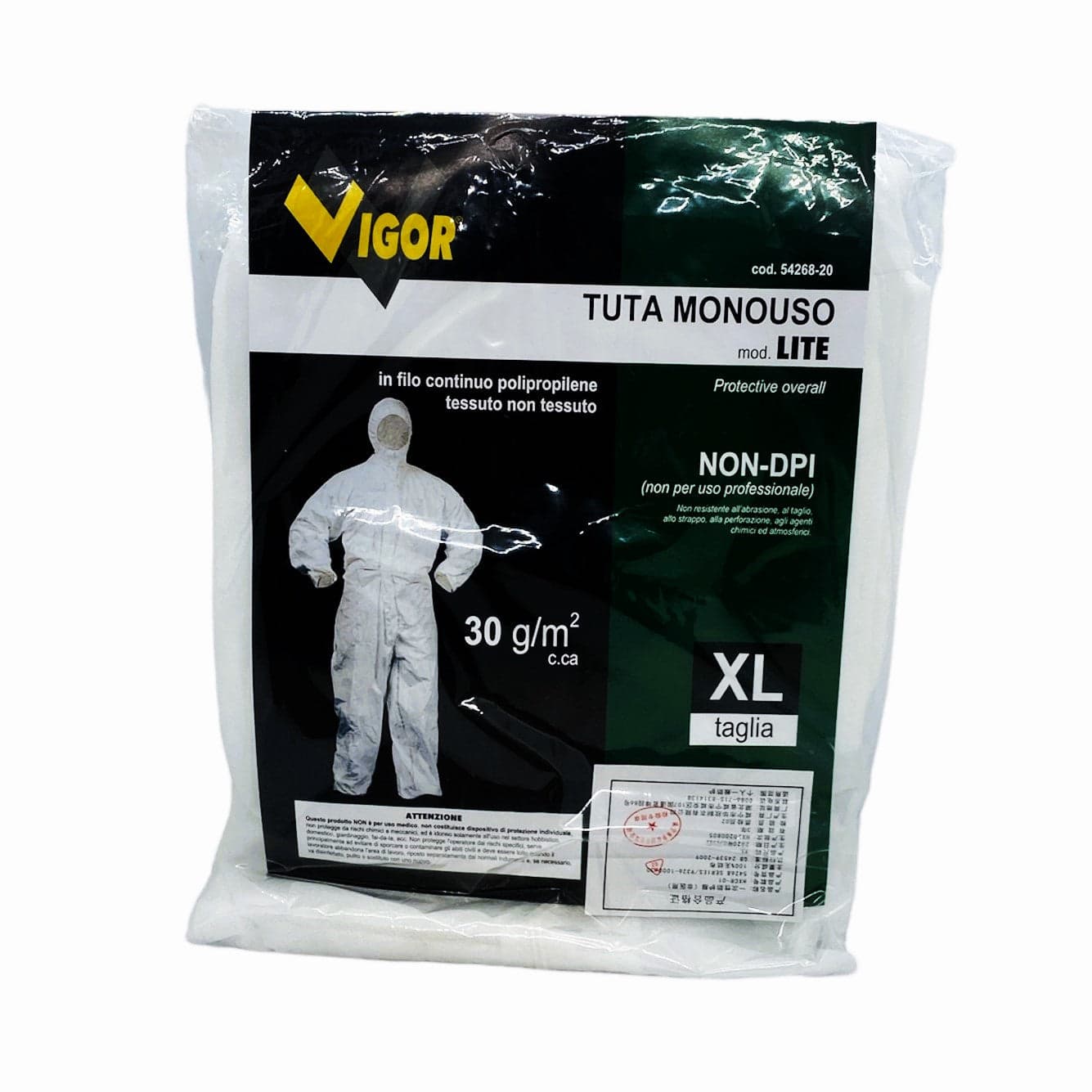 Tuta Monouso Mod. Lite Vigor in TNT Uso Non Professionale in Abbigliamento tecnico e protettivo Taliachicce.it - Milazzo, commercioVirtuoso.it