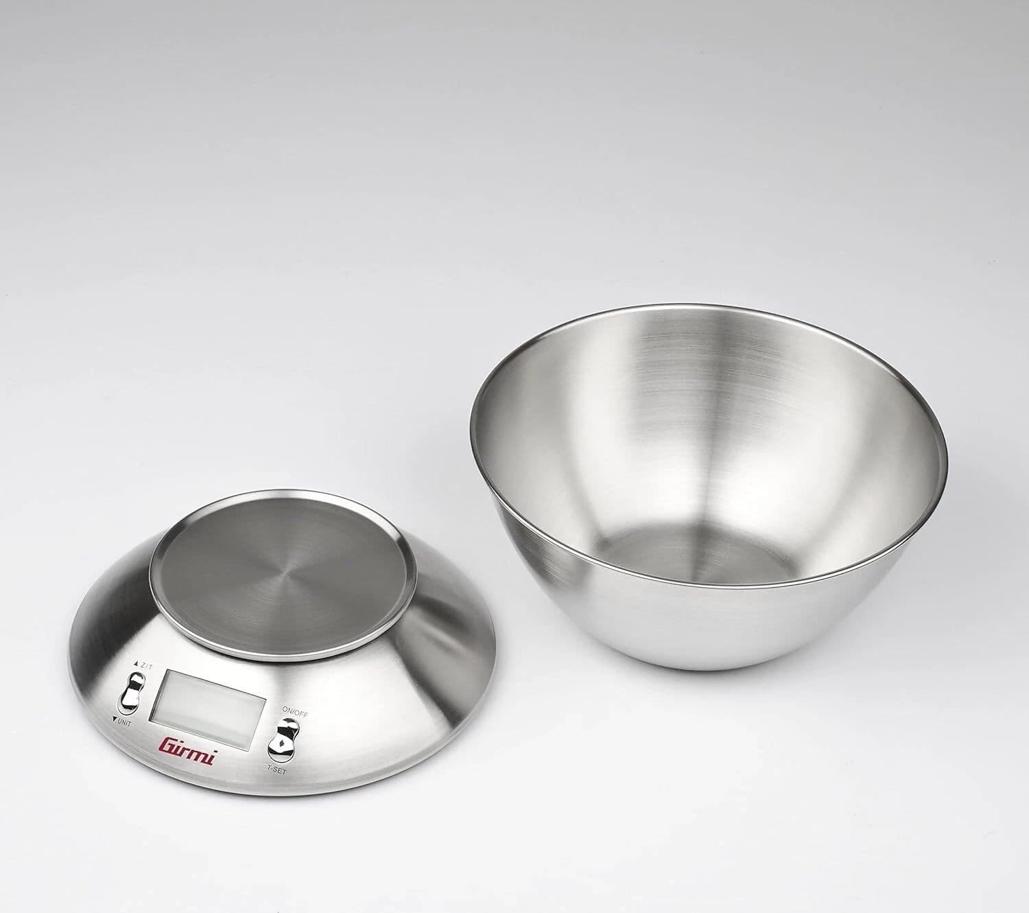Girmi PS85 Bilancia da cucina digitale con ciotola acciaio inox pesa alimenti 1 G -5 Kg Display Led Argento Grigio in Capesante Solgeny - Besate, commercioVirtuoso.it