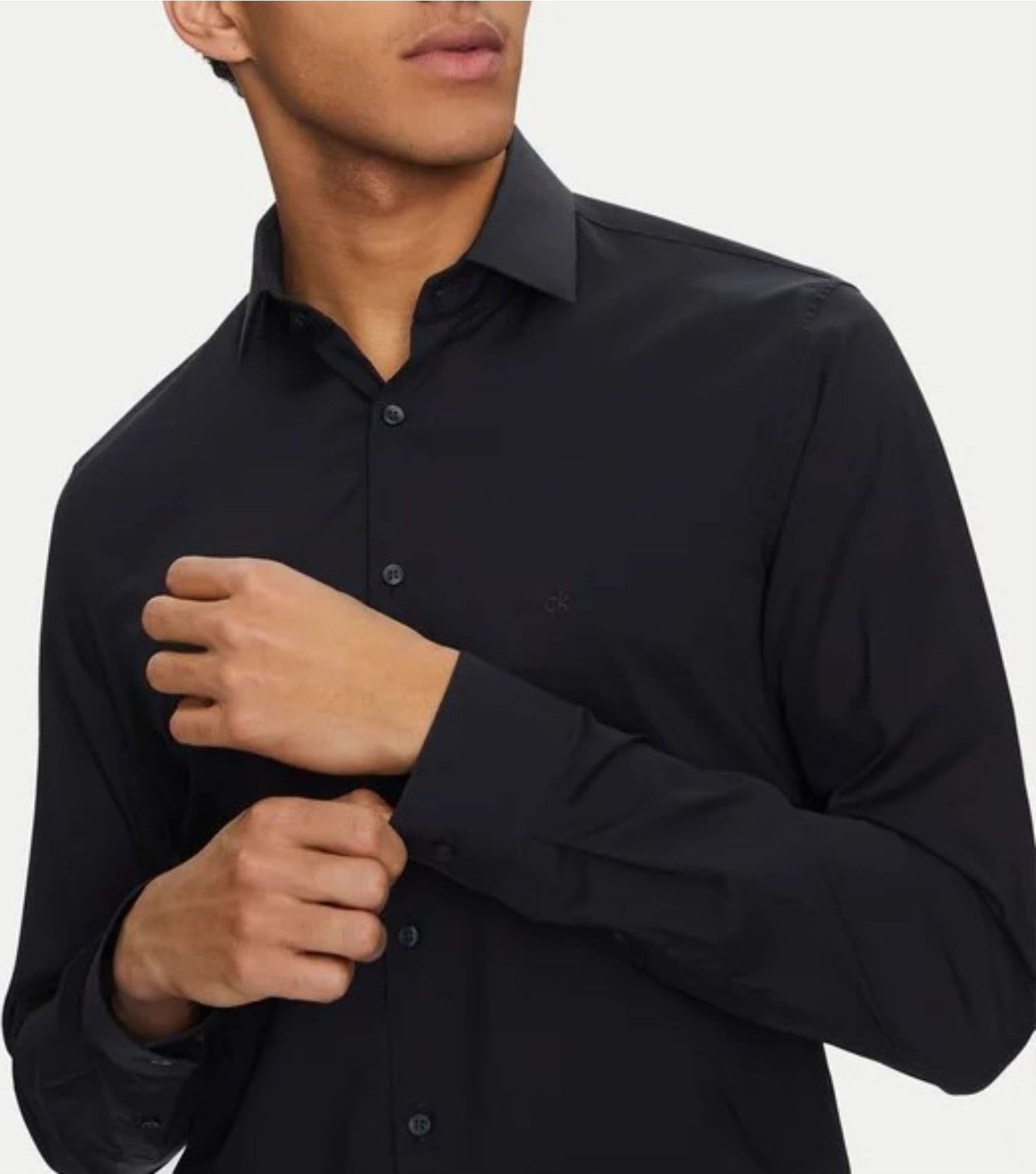 calvin klein CAMICIA LYOCELL SOLID SLIM SHIRT da uomo in Camicie casual Drestige - Casamassima, commercioVirtuoso.it