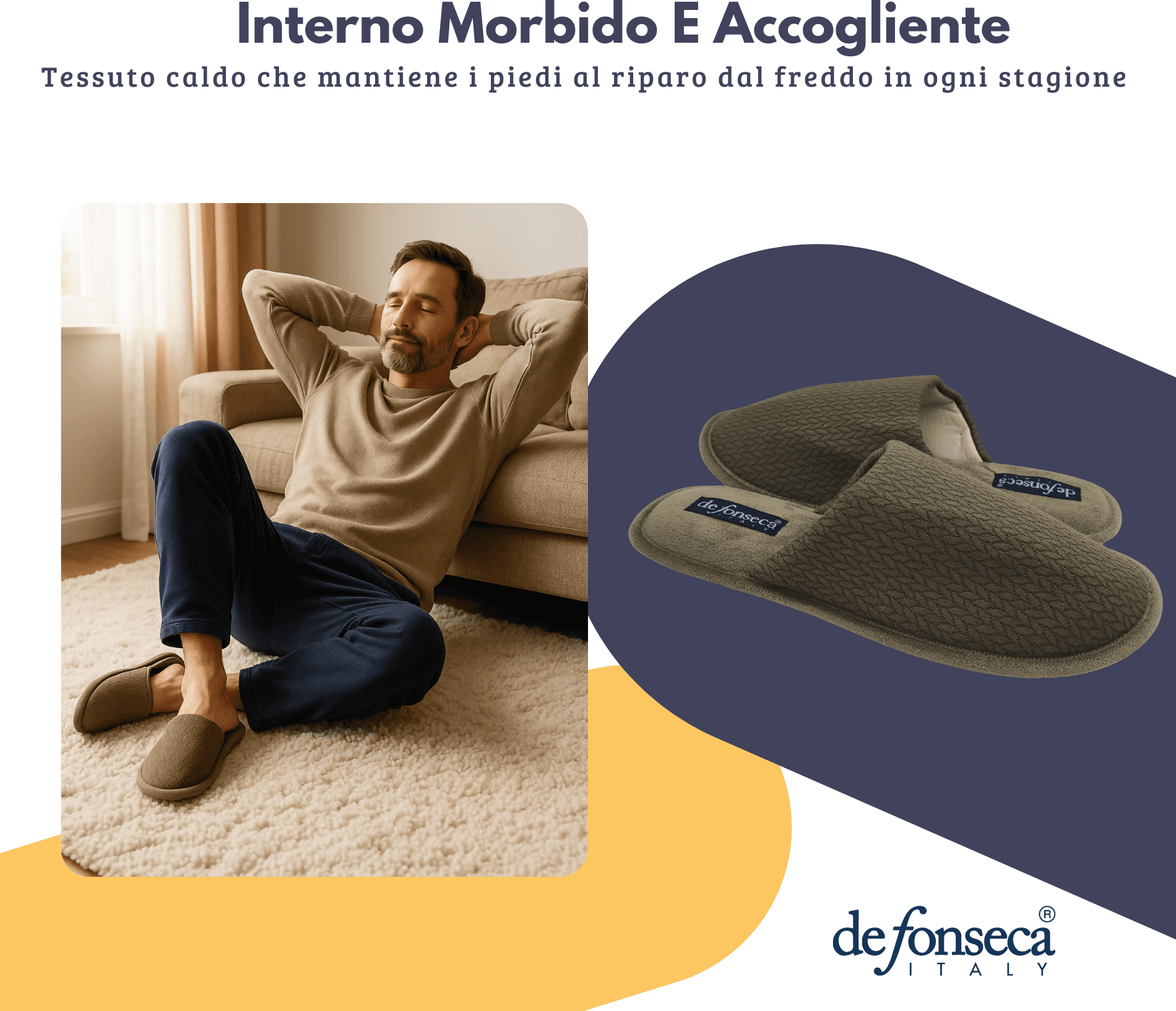 de fonseca Calde Ciabatte Uomo Donna, Pantofole Invernali Chiuse da Casa, Lavabili e per Ospiti in Pantofole Primo Calzature - Venezia, commercioVirtuoso.it