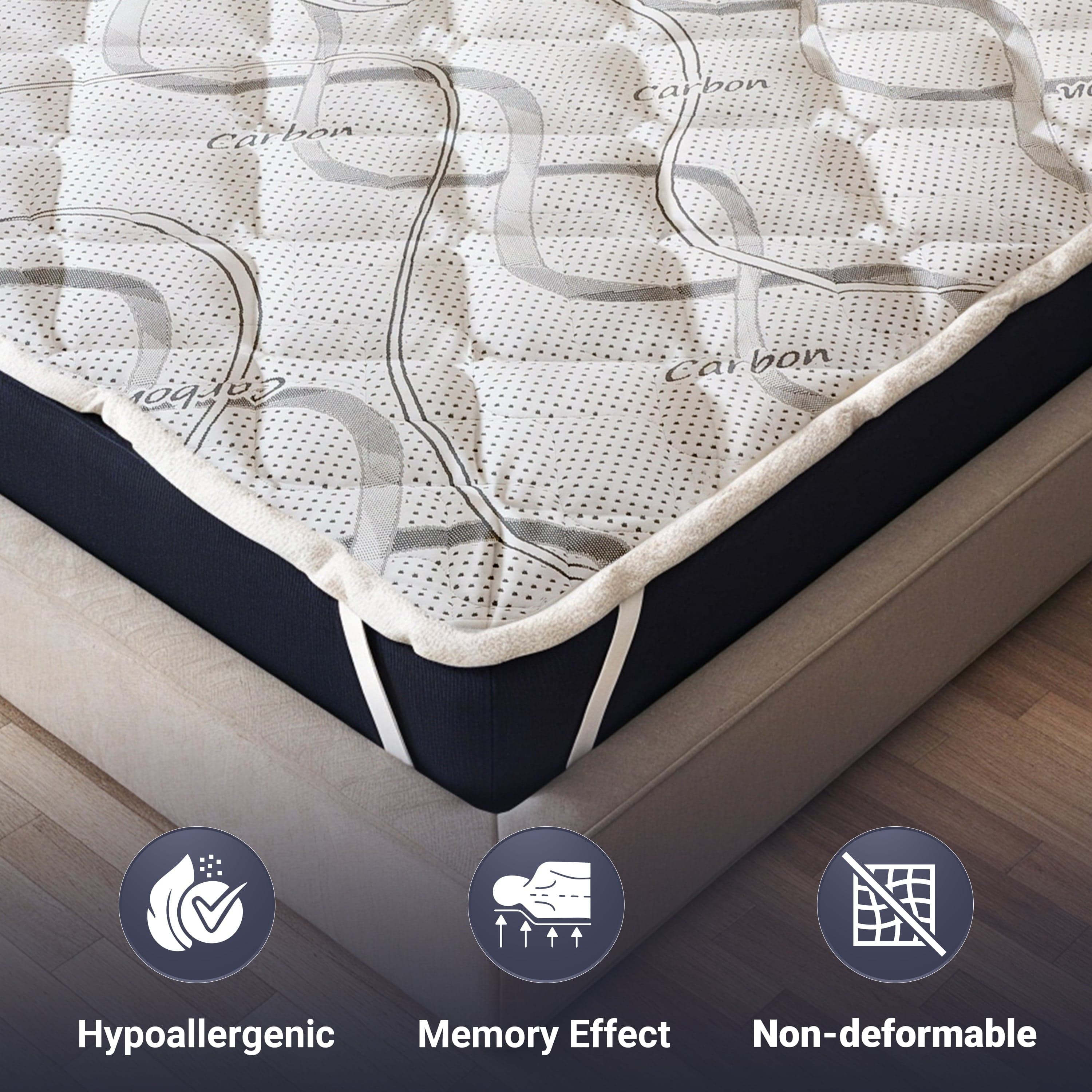 Topper - The White Stone| Memory Foam | Altezza 5 cm | Topper ergonomico | Ovatta Soft | Traspirante e antiacaro in Materassi The White Stone - San Donà di Piave, commercioVirtuoso.it