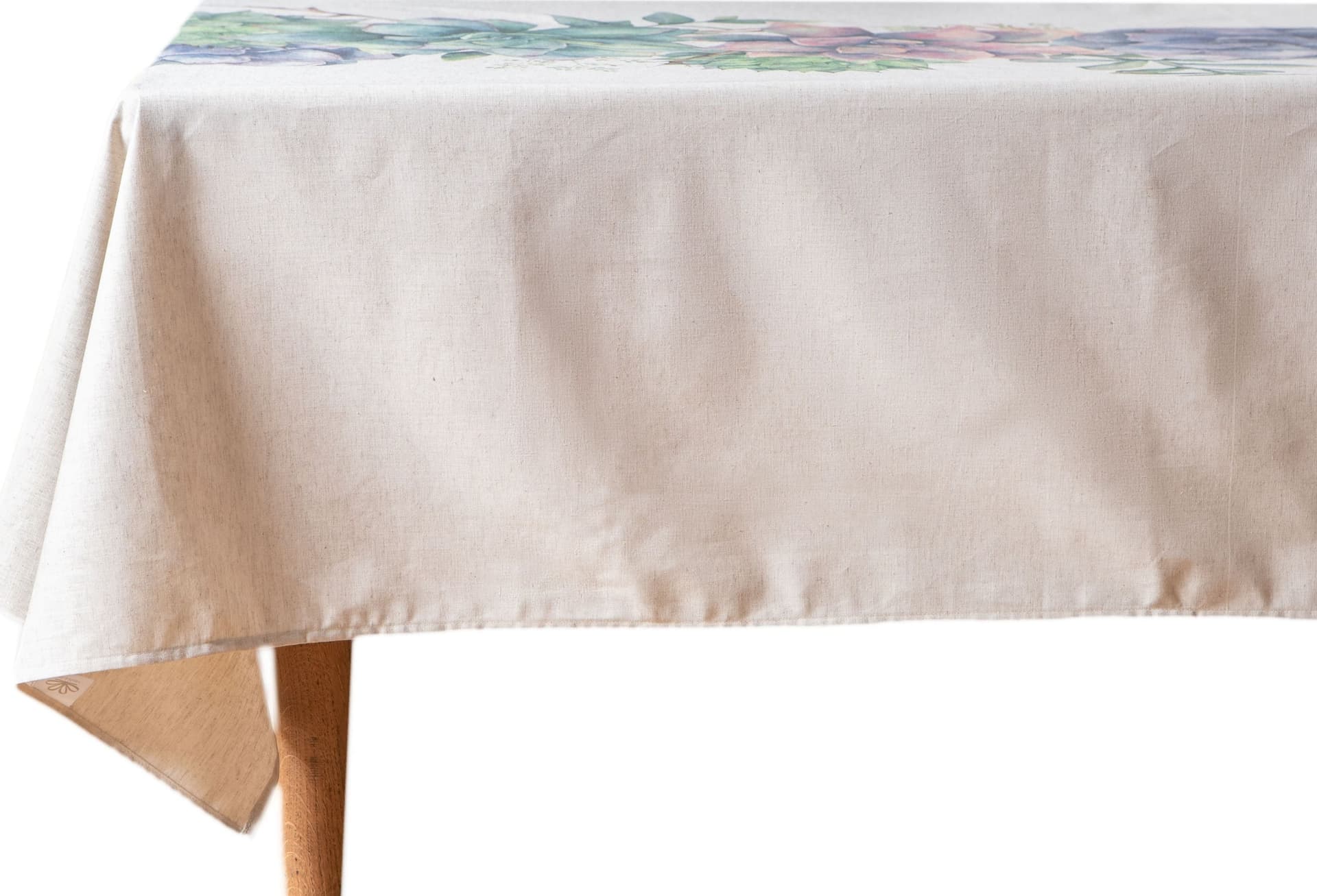 Tovaglia in misto lino stampato morbida resistente elegante made in italy SUCCULENTE - Vanita di raso