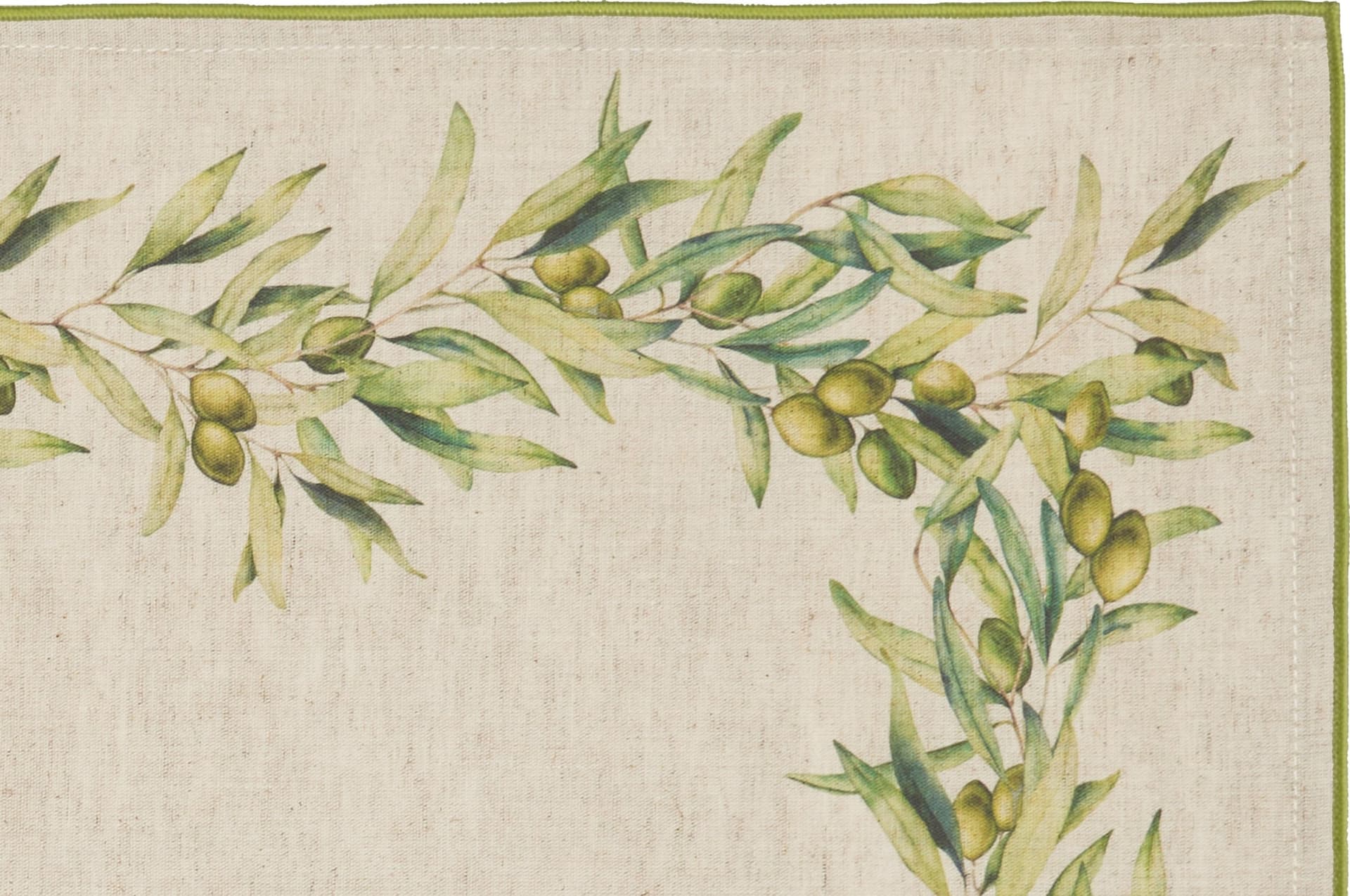 Set di 2 tovagliette americane e 2 tovaglioli colazione coppia tovagliette e tovaglioli in misto lino stampa floreale fiori morbide resistenti eleganti made in italy ULIVO con Cordoncino Verde in Tovagliette Vanita di raso - Sesto San Giovanni, commercioVirtuoso.it