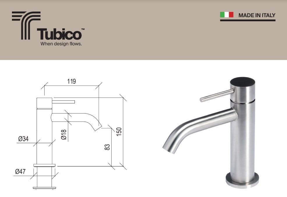 Set Rubinetteria Lavabo e Bidet Acciaio Spazzolato - Shopbagno.it