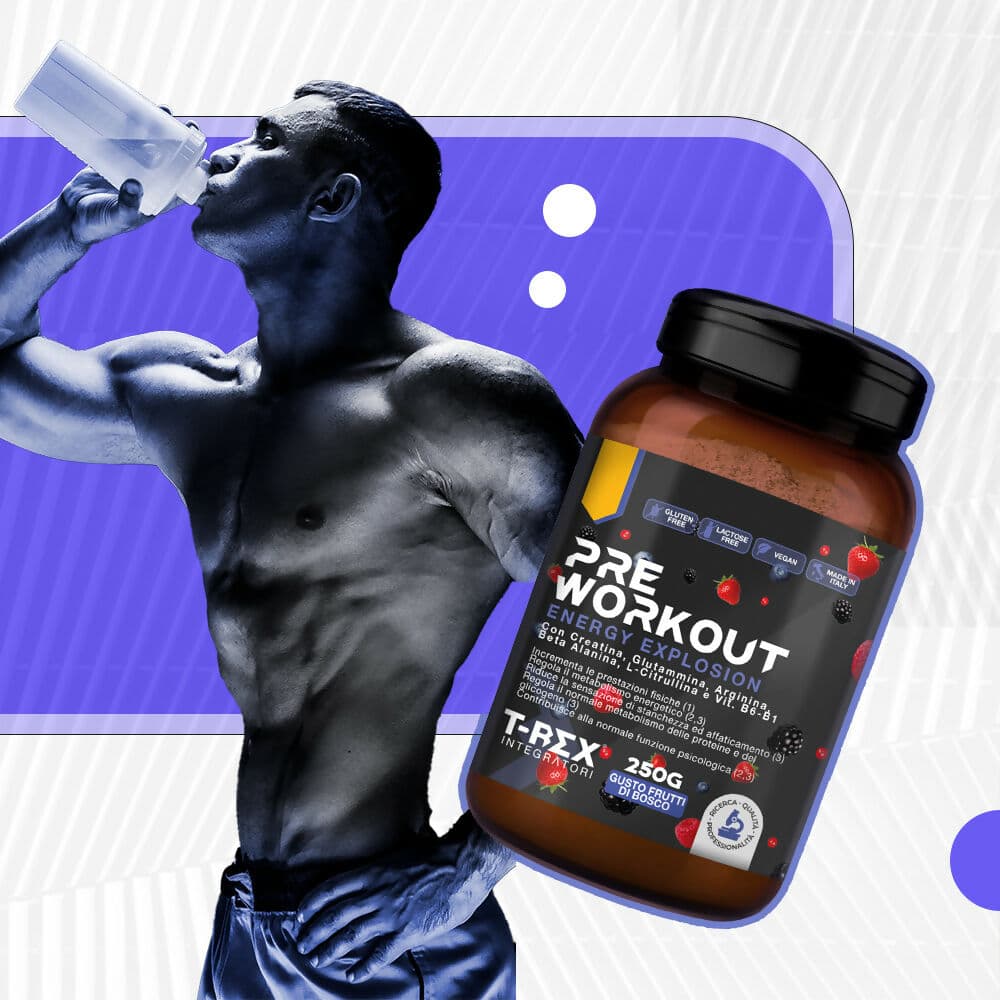T-rex integratori pre workout, energy drink potente con creatina monoidrata, citrullina, taurina, arginina, beta alanina e vitamine - senza caffeina, 250 g (frutti di bosco, 250 g (confezione da 1)) in Creatina MyLab Nutrition - Roma, commercioVirtuoso.it