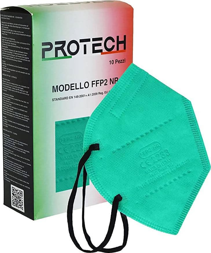 10x Mascherina FFP2 CE2133 Protech SRL Mascherina filtrante 5 strati FFP2 | BFE ≥98% | Prodotta in Italia in Mascherine a coppa Dresswork - Como, commercioVirtuoso.it