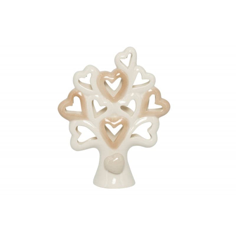 2 Pezzi Matrimonio Harmony Albero traforato con cuori  Porcellana
