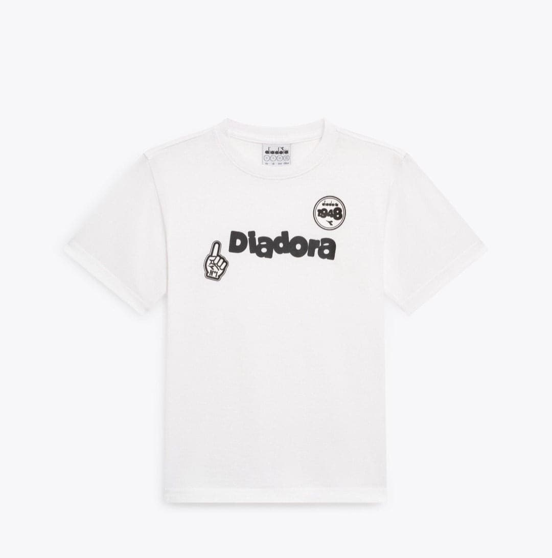T-shirt Diadora Bambino Bianca con Logo - Collezione PE2026 - 3
