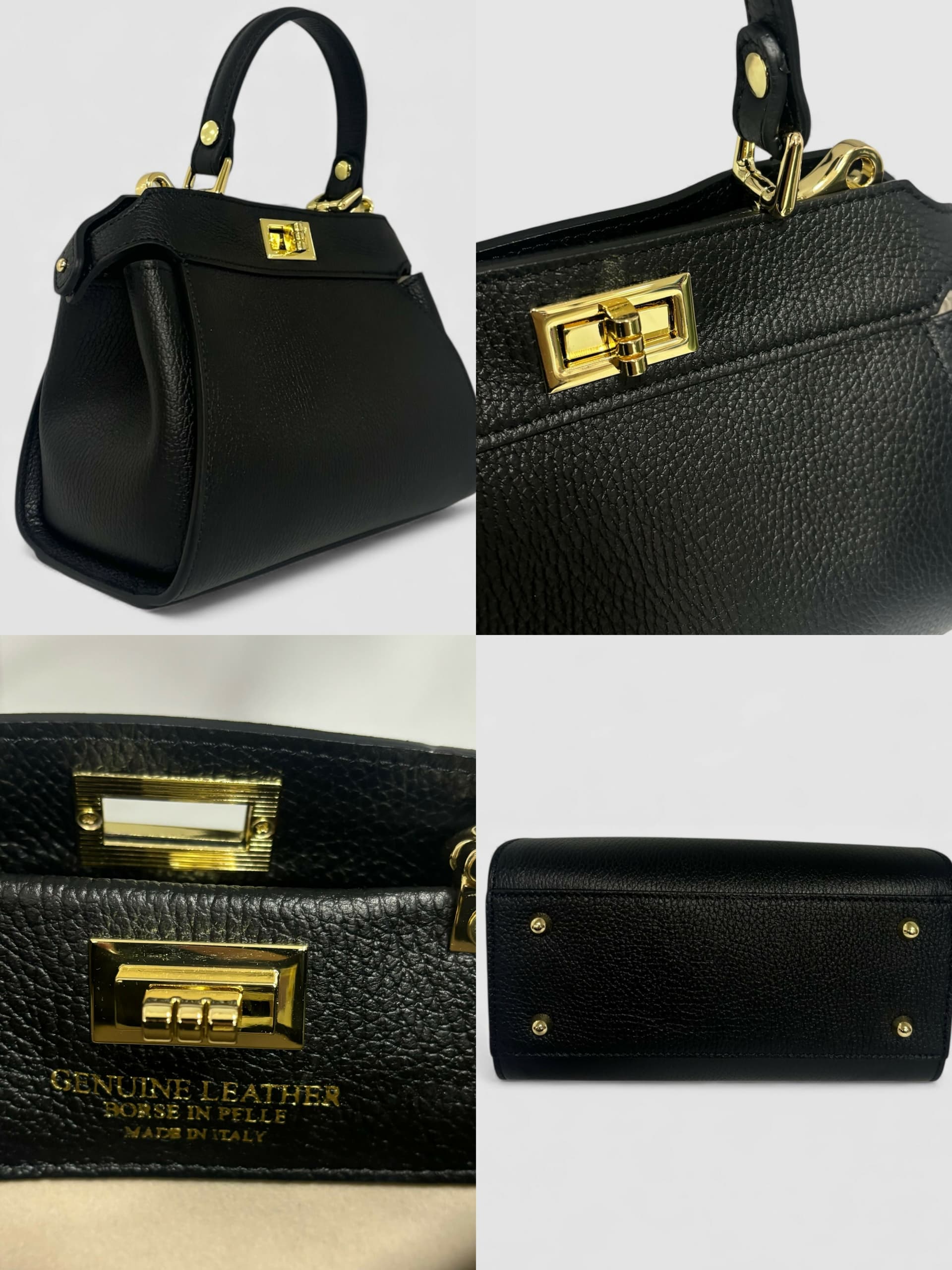 DOPPIASE Borsa a mano Micro in vera pelle Made in Italy 23x16x12cm in Borse a mano Nanabags - Sesto Fiorentino, commercioVirtuoso.it